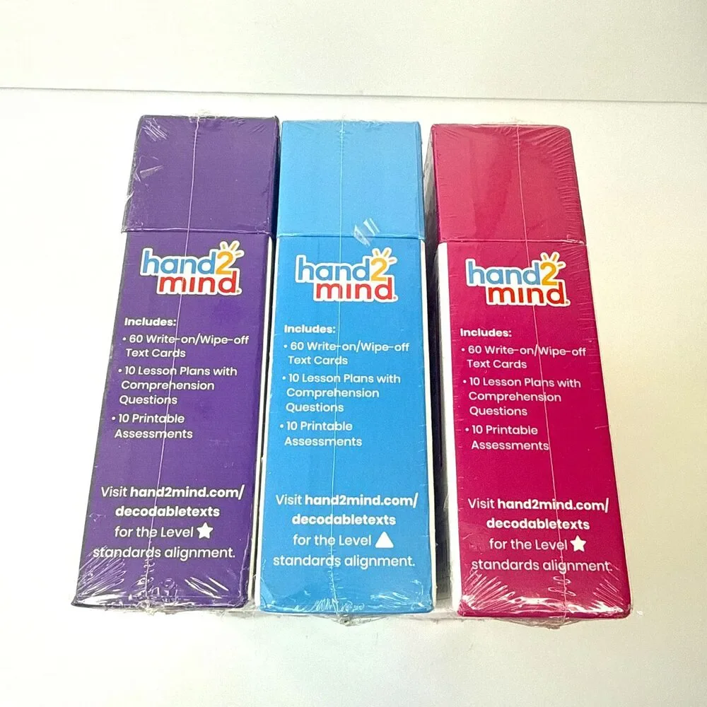 NEW Hand2Mind Interactive Decodable Text Set Lot of 3 Sealed CVC R-Controlled CV